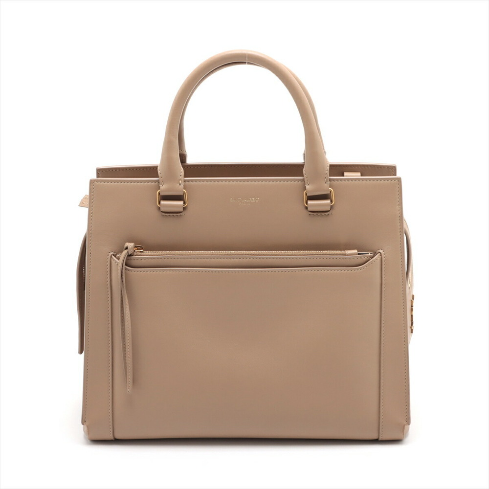 YSL Saint Laurent Paris Eastside Leather Handbag Beige